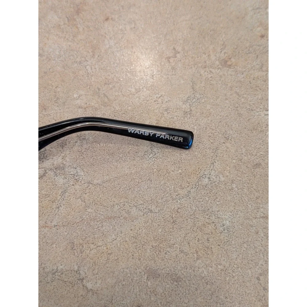 Warby Parker Eyeglasses Colton 102 Shiny Black Rectangular Frame 48-16 145